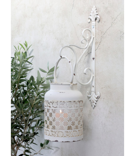 CHIC ANTIQUE Appendi lanterna decorativo bianco vintage - 41x 8 x 17 cm