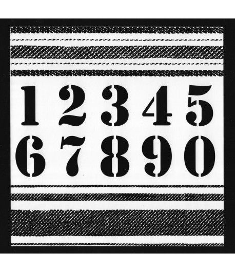 Timbro Strisce e Numeri
