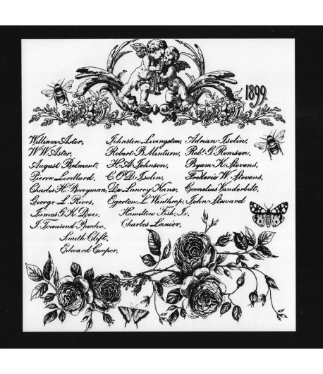 Timbro Calligrafico con Fiori