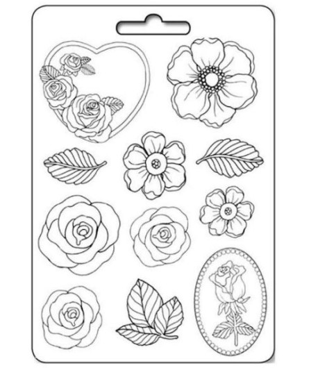 Stamperia Stampo Morbido Maxi - rose 21 x 29,7 cm