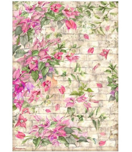 Foglio carta di riso A4 - BLUE DREAM - Bouganville