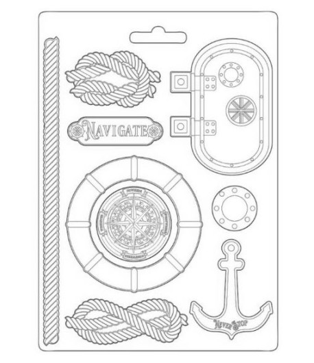 Stamperia Stampo Morbido Maxi - LADY VAGABOND LIFESRYLE NAVIGATE 21 x 29,7 cm