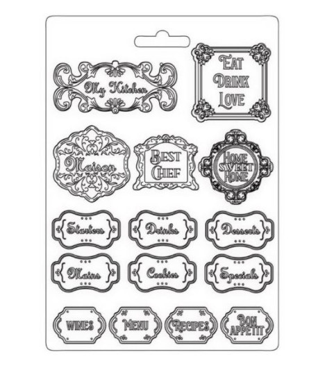 Stamperia Stampo Morbido Maxi - CASA GRANADA ETICHETTE 21 x 29,7 cm