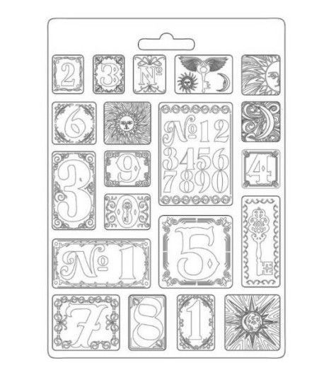 Stamperia Stampo Morbido Maxi - ALCHEMY NUMERI 21 x 29,7 cm
