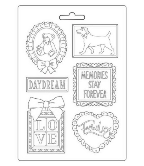 Stamperia Stampo Morbido Maxi - DAYDREAM CORNICI E SCRITTE v21 x 29,7 cm