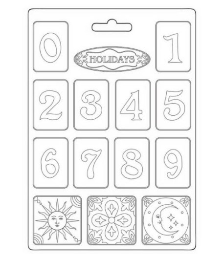 Stamperia Stampo Morbido Maxi - BLUE DREAM NUMERI 21 x 29,7cm