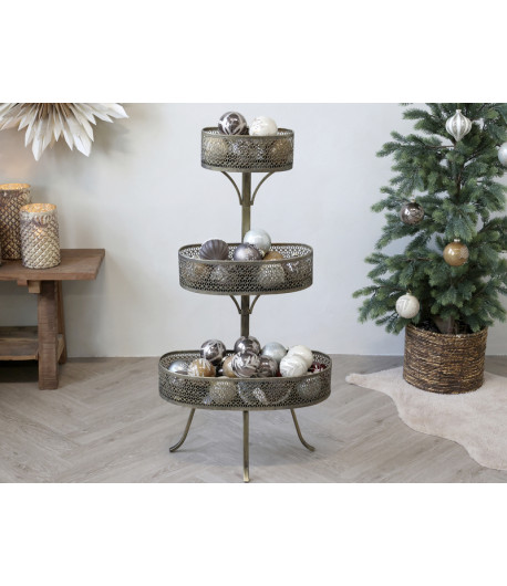 CHIC ANTIQUE Alzatina in metallo 100,5 x 50,5 x 22 cm