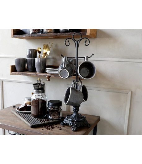 CHIC ANTIQUE appendi tazze - nero 54 x 14 x 14 cm