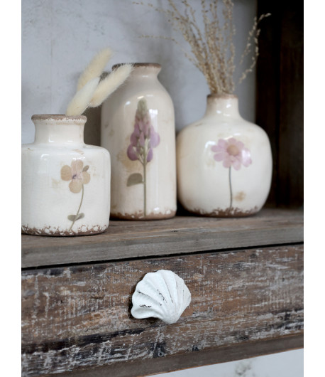 CHIC ANTIQUE Pomello  in metallo - conchiglia  4,5 x6 x 4 cm