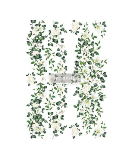 Trasferibile Transfer Trellis flowers - 61 x 89 cm