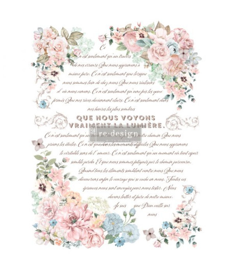 Trasferibile Transfer pure light floral - 61 x 89 cm