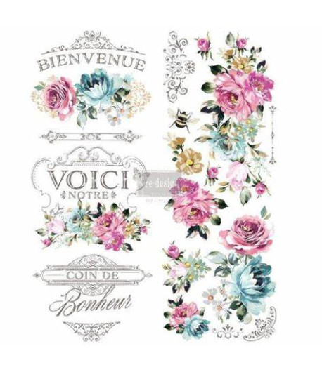 Trasferibile Transfer FUCHSIA SUNSET - 61 X 89 cm