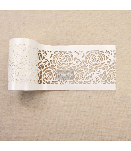 Stencil roll adesivo tea rosew garden 13,70 mt x 10 cm alt.