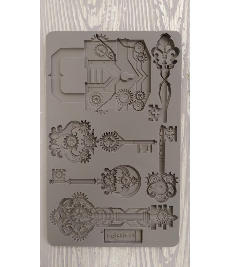 Stampo decorativo in silicone -  CHIAVI  E LUCCHETTO 12,5X20 cm