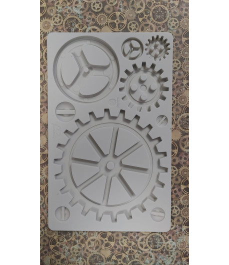 Stampo decorativo in silicone - INGRANAGGI GRANDI 12,5X20 cm