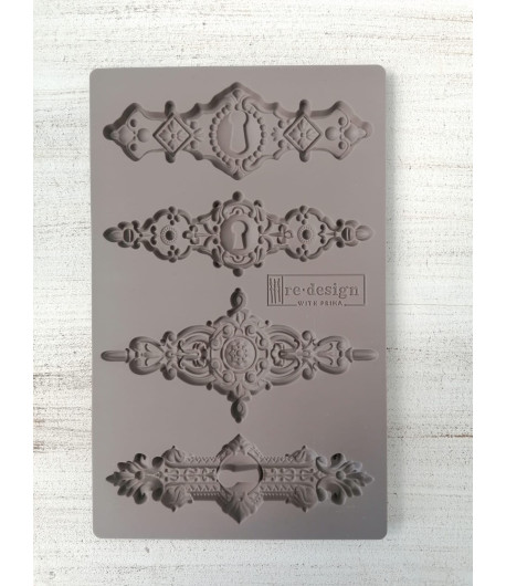 Stampo decorativo in silicone - SERRATURE ORIZZONTALI 12,5X20 cm
