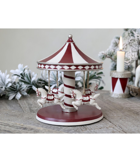Chic Antique Decorazione natalizia - Giostra  vintage con cavalli