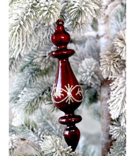 Chic Antique Decorazione natalizia - Ornamento in vetro 18 x 4 cm