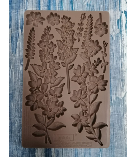 Stampo decorativo in silicone  - DECORAZIONE FIORI DI CAMPO 12,7X 20,3 CM