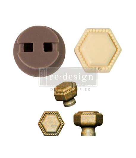 Stampo decorativo in silicone  - pomello 3d IMPERIAL PEARL Ø 4,5 x 4 cm