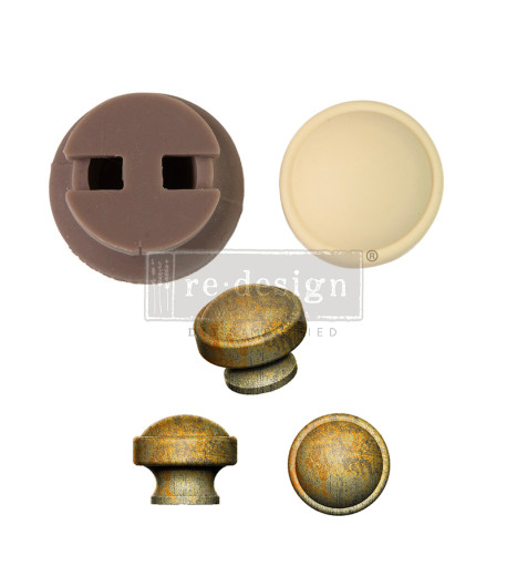 Stampo decorativo in silicone  - pomello 3d REGAL AURA Ø 4,5 x 4 cm