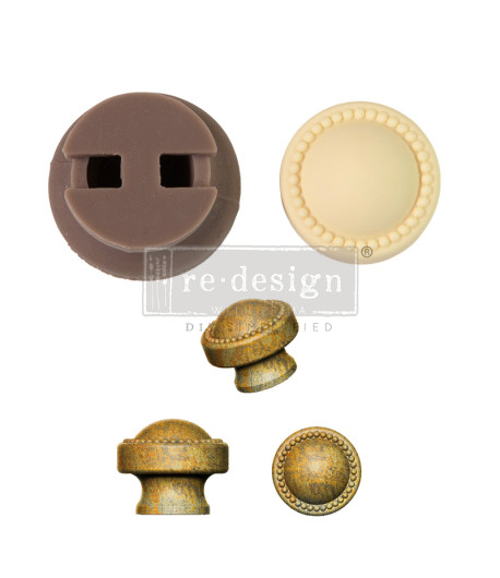 Stampo decorativo in silicone  - pomello 3d PEARL INLAY Ø 4,5 x 4 cm