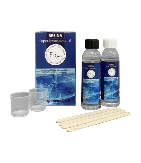 FLEUR Resina super trasparente A & B 1:1 - 240ml