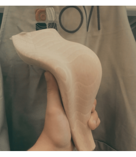 Piede in faggio grezzo - 20 cm x Ø 12 cm