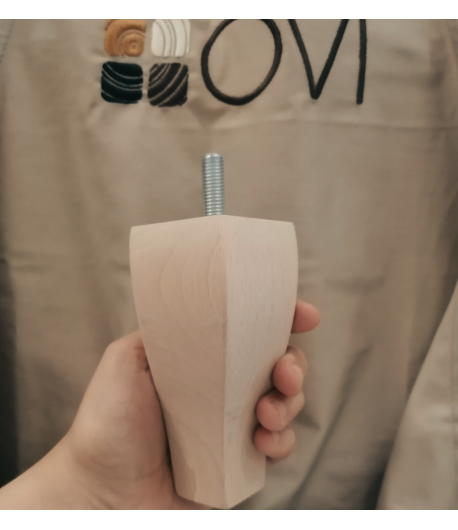 Piede in faggio grezzo - 12 cm x Ø 5 cm