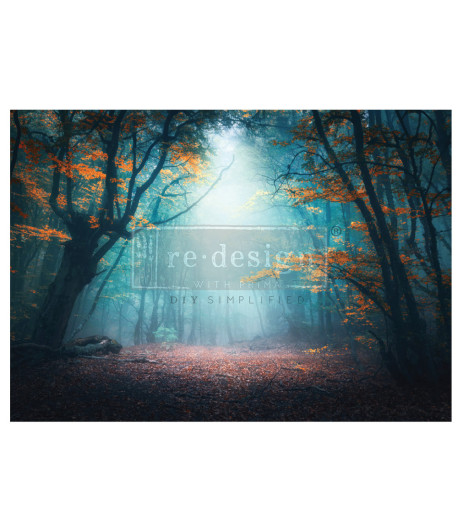 Découpage fiber A1 - LUMINOUS WOODSCAPE