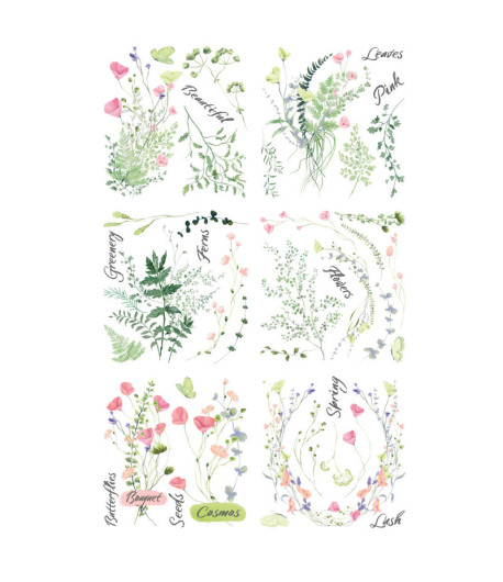 HOKUS POKUS Trasferibile Transfer- SPRING TIME 31,5 X 30 CM / 6 PZ