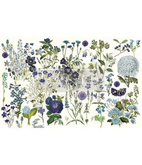 Découpage fiber  - BLUE MEADOWS 48,3 X 76,2 CM