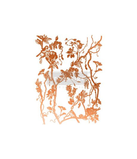 KACHA Trasferibile Transfer COPPER foil  - BIRD WATCHING 45,7X60,9 cm