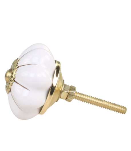 CHIC ANTIQUE  pomello a fiore - bianco - Ø 4 cm