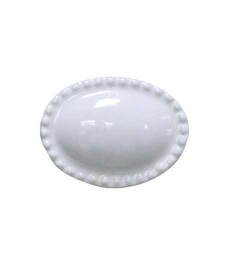 CHIC ANTIQUE  pomello in ceramica  0vale- bianco - 3 x 4,5 x 3,5 cm