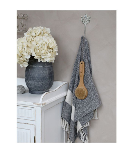 CHIC ANTIQUE appendino ad uncino in metallo  - bianco - 15,5 x 6,5 x 5 cm