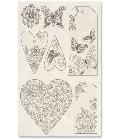 STAMPERIA Sagome intagliate "CUORI E CHIUDIPACCO"- 14,8 x 21 cm