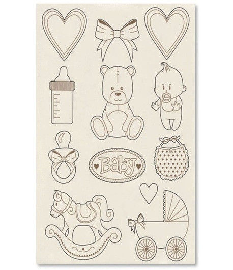 STAMPERIA Sagome intagliate "BABY" - 14,8 x 21 cm