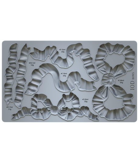 IOD Stampo fregi in silicone  - BOWS 25,5 x 15,5 cm