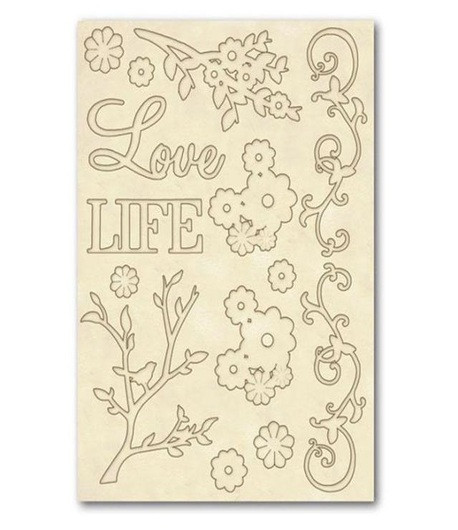 STAMPERIA Sagome intagliate "LOVE E LIFE" - 14,8 x 21 cm