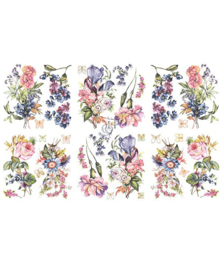 HOKUS POKUS Transfer - VINTAGE BLOOMS 31,5 X 30 CM