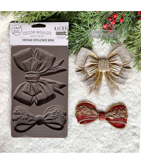 Stampo decorativo in silicone  - VINTAGE OPULENCE BOW - 12,5 X 20,3 cm