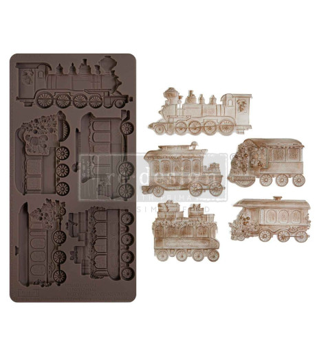 Stampo decorativo in silicone  - THE JOLLY EXPRESS - 12,5 X 20,3 cm