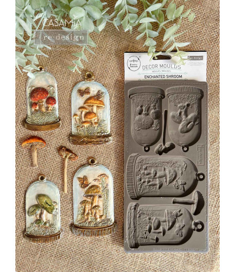 Stampo decorativo in silicone  - ENCHANTED SHROOM - 12,5 X 25,4 cm