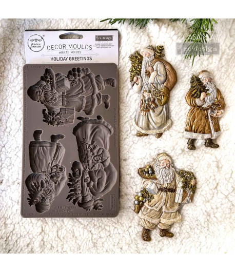 Stampo decorativo in silicone  - HOLIDAY GREETINGS - 12,5 X 20,3 cm