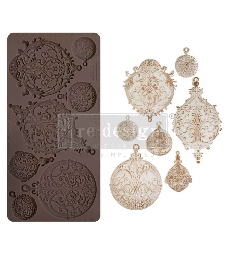 Stampo decorativo in silicone  -VINTAGE GLAMOUR - 12,5 X 25,4 cm