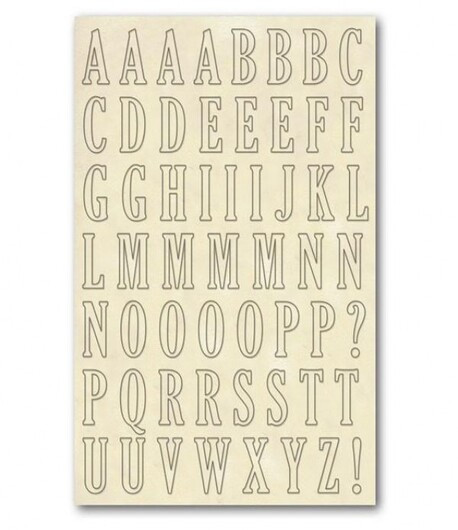 STAMPERIA Sagome intagliate "ALFABETO STAMPATELLO MAIUSCOLO" - 14,8 x 21 cm