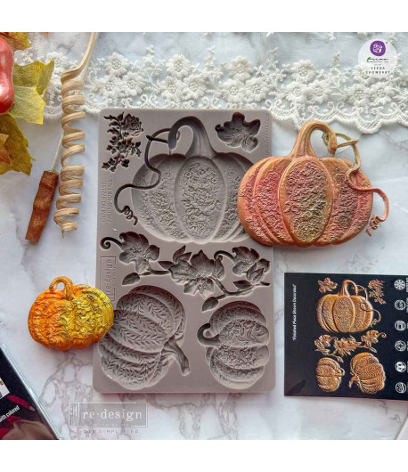 Stampo decorativo in silicone  - FALLING FOR FALL ( ZUCCHE) - 12,5 X 20,3 cm
