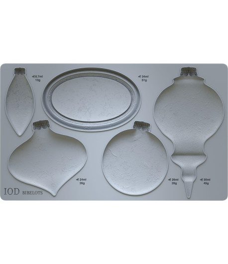 IOD Stampo per fregi in silicone  - BIBELOTS (ADDOBBI-DECORAZIONI NATALIZIE) - 25,5 x 15,5 cm