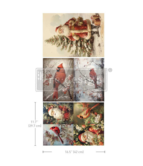 Découpage fiber A3 - FESTIVE CARDINAL 29,7 x 42 cm